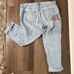 American Flag Button Fly Jeans
